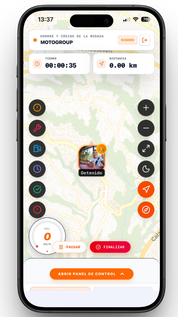 MotoGroup App Interface
